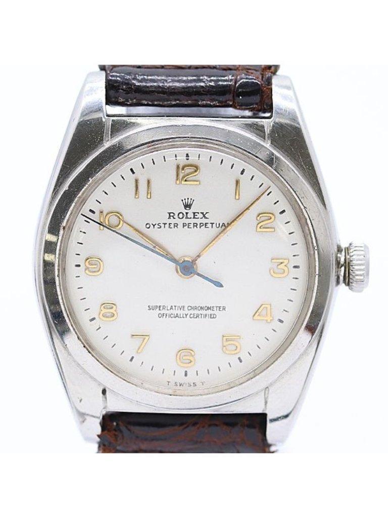 Rolex Oyster Perpetual Automatic Winding Silver Dial Watch